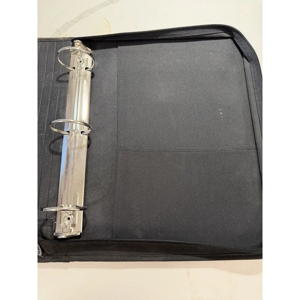 Mead Five Star Vintage Full Zip Around Binder Black 3 Ring Pockets Y2K